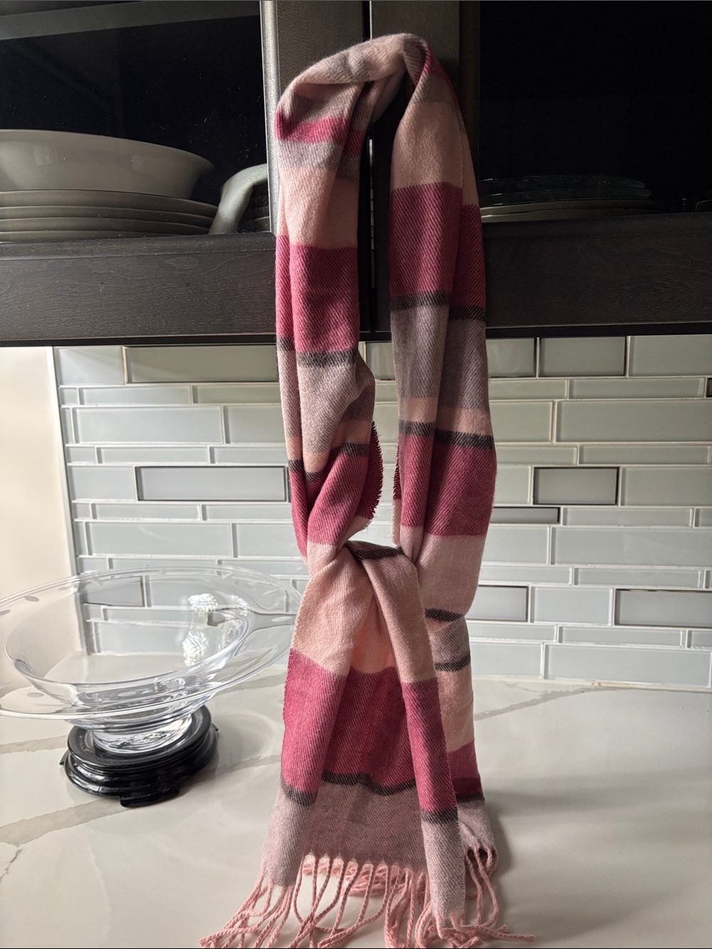 NWT, Cejon Striped Scarf in shade Blush